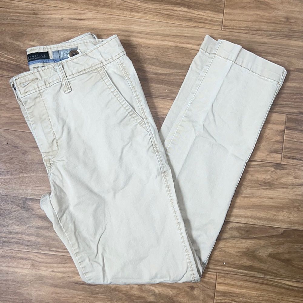 Men’s Aéropostale Slim Straight Khaki Pants